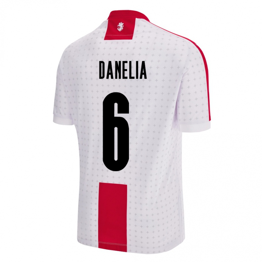 Kids Football Georgia Natia Danelia #6 White Home Jersey 24-26 T-Shirt Za