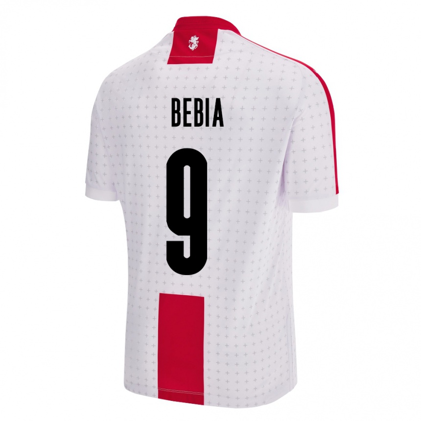 Kids Football Georgia Maiko Bebia #9 White Home Jersey 24-26 T-Shirt Za