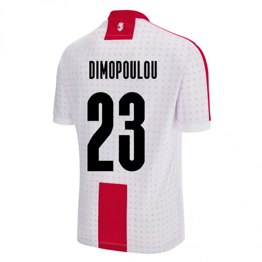 Kids Football Georgia Salomi Dimopoulou #23 White Home Jersey 24-26 T-Shirt Za