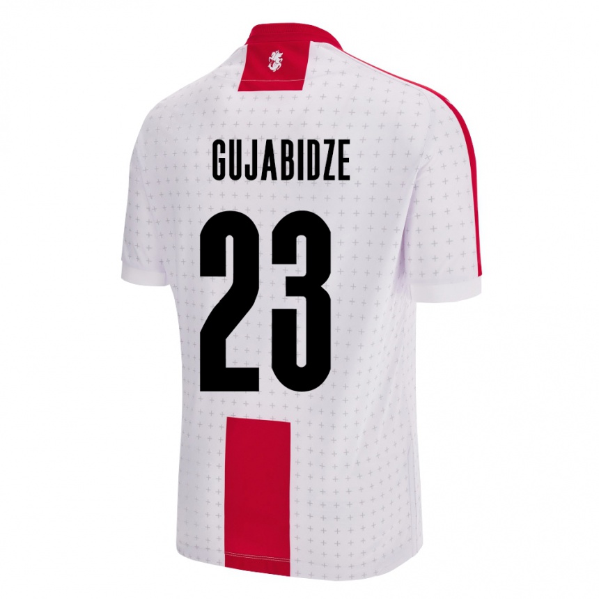 Kids Football Georgia Nino Gujabidze #23 White Home Jersey 24-26 T-Shirt Za