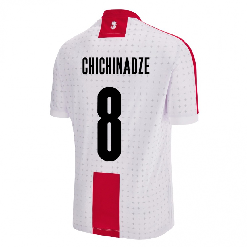 Kids Football Georgia Lela Chichinadze #8 White Home Jersey 24-26 T-Shirt Za