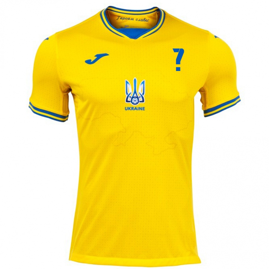 Kids Football Ukraine Iryna Maiborodina #0 Yellow Home Jersey 24-26 T-Shirt Za