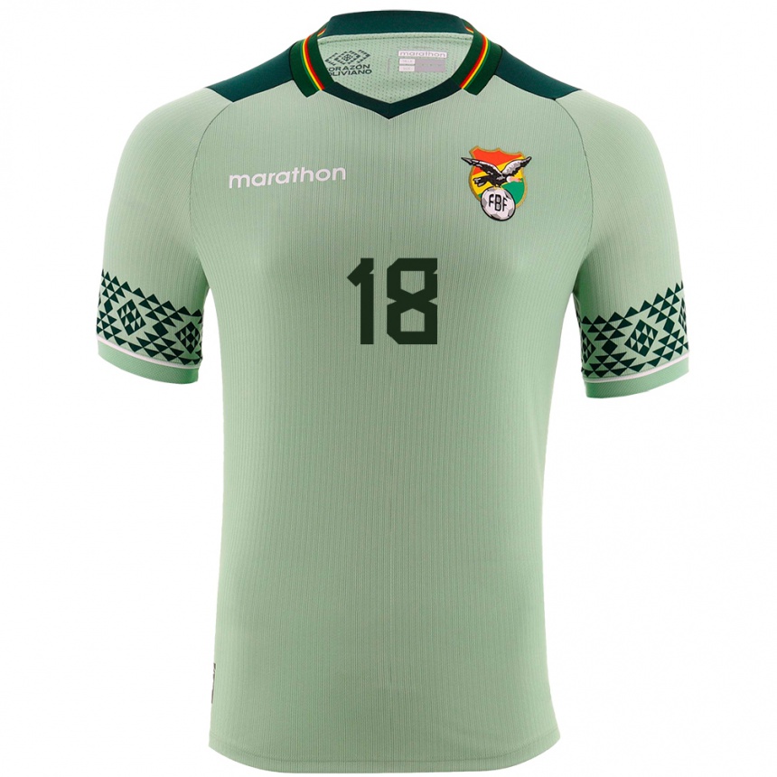 Kids Football Bolivia Fabricio Quaglio #18 Light Green Home Jersey 24-26 T-Shirt Za