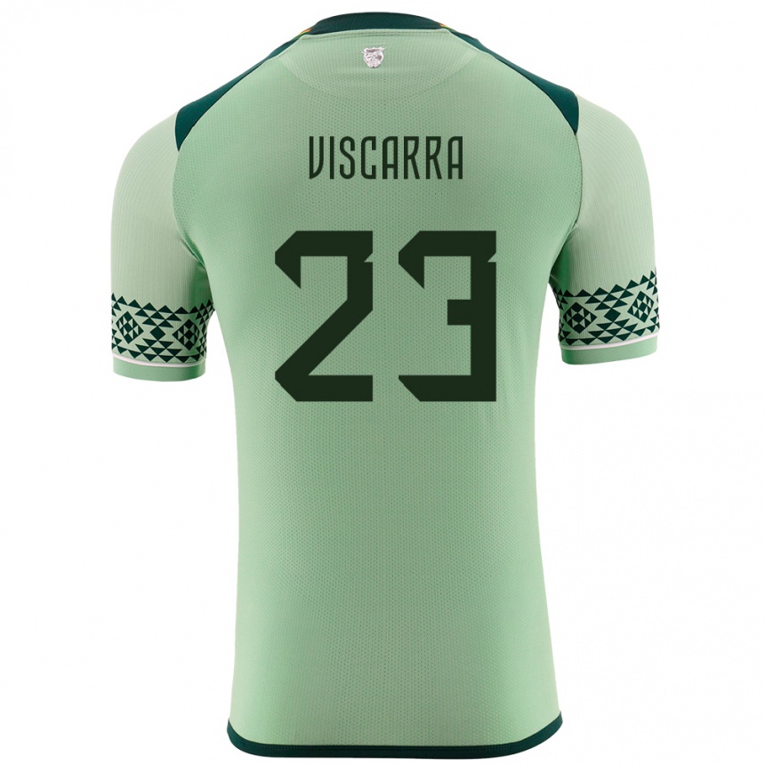 Kids Football Bolivia Guillermo Viscarra #23 Light Green Home Jersey 24-26 T-Shirt Za