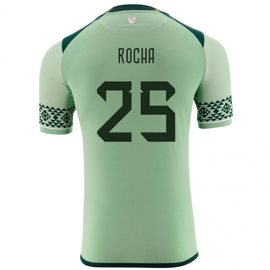 Kids Football Bolivia Yomar Rocha #25 Light Green Home Jersey 24-26 T-Shirt Za