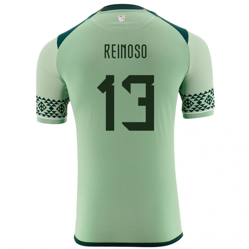 Kids Football Bolivia Jair Reinoso #13 Light Green Home Jersey 24-26 T-Shirt Za