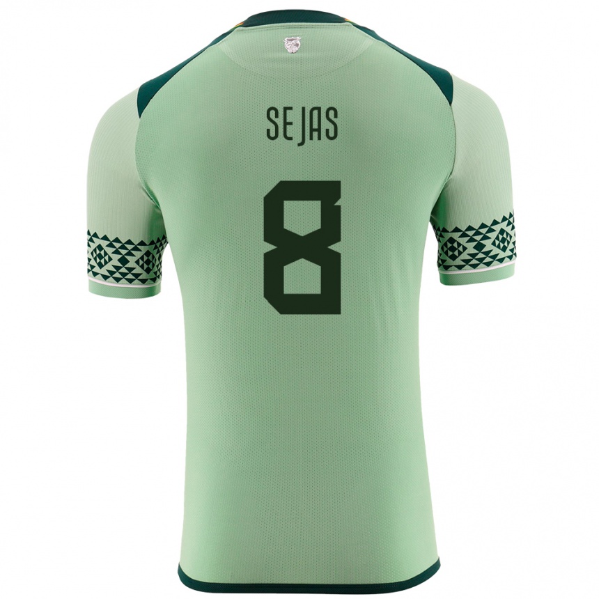 Kids Football Bolivia Carlos Sejas #8 Light Green Home Jersey 24-26 T-Shirt Za