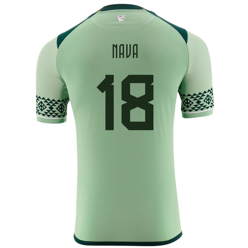 Kids Football Bolivia Fernando Nava #18 Light Green Home Jersey 24-26 T-Shirt Za