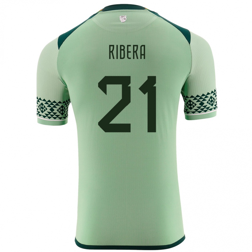 Kids Football Bolivia Daniel Ribera #21 Light Green Home Jersey 24-26 T-Shirt Za