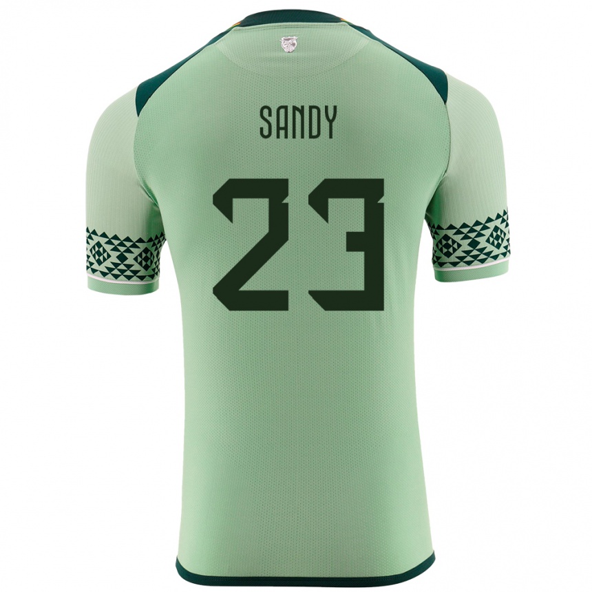 Kids Football Bolivia Daniel Sandy #23 Light Green Home Jersey 24-26 T-Shirt Za