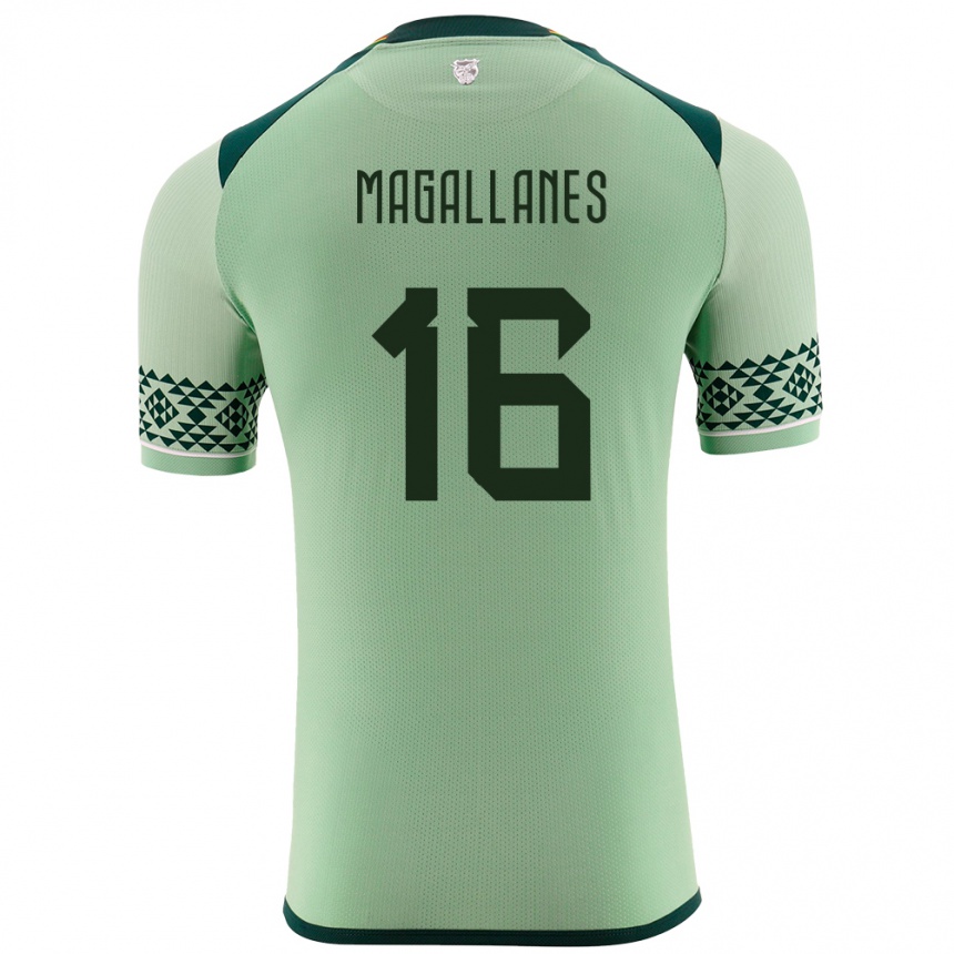 Kids Football Bolivia Juan Magallanes #16 Light Green Home Jersey 24-26 T-Shirt Za