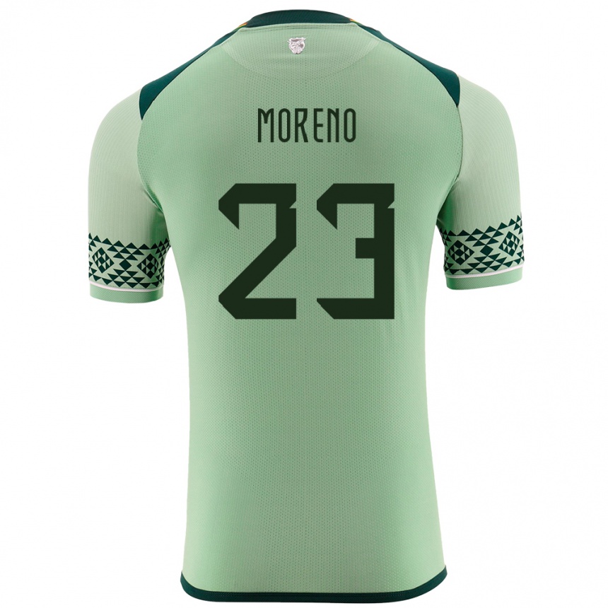 Kids Football Bolivia Leonel Moreno #23 Light Green Home Jersey 24-26 T-Shirt Za