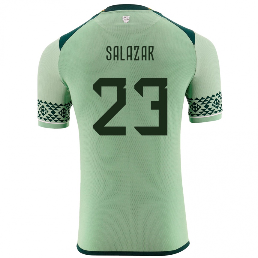 Kids Football Bolivia Alba Salazar #23 Light Green Home Jersey 24-26 T-Shirt Za