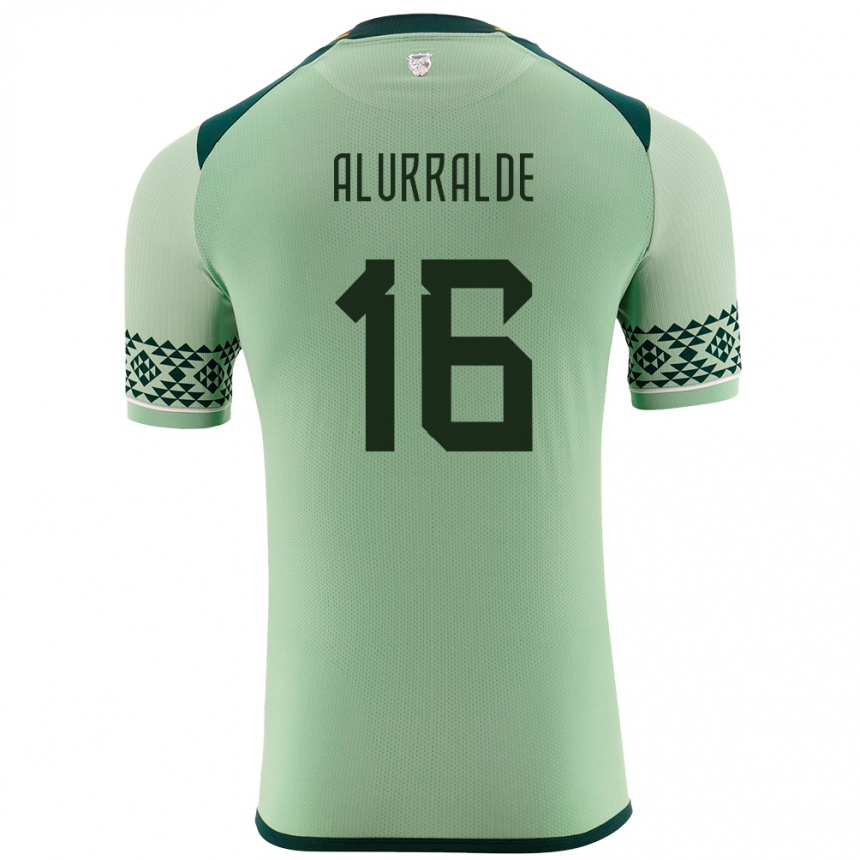 Kids Football Bolivia Samantha Alurralde #16 Light Green Home Jersey 24-26 T-Shirt Za