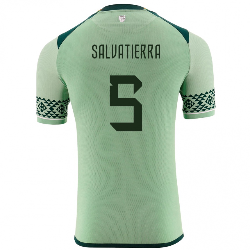 Kids Football Bolivia Érika Salvatierra #5 Light Green Home Jersey 24-26 T-Shirt Za