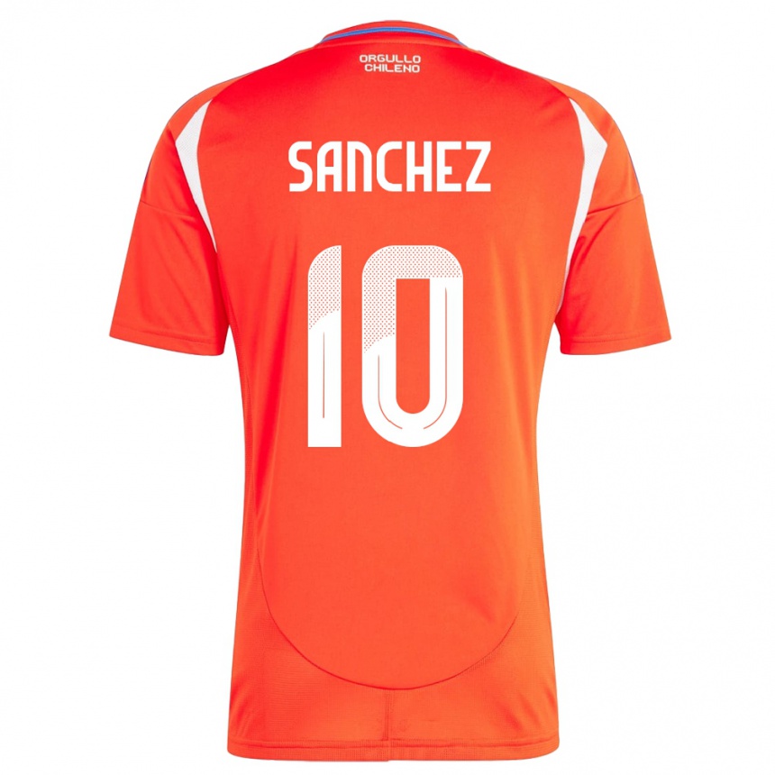 Kids Football Chile Alexis Sánchez #10 Red Home Jersey 24-26 T-Shirt Za