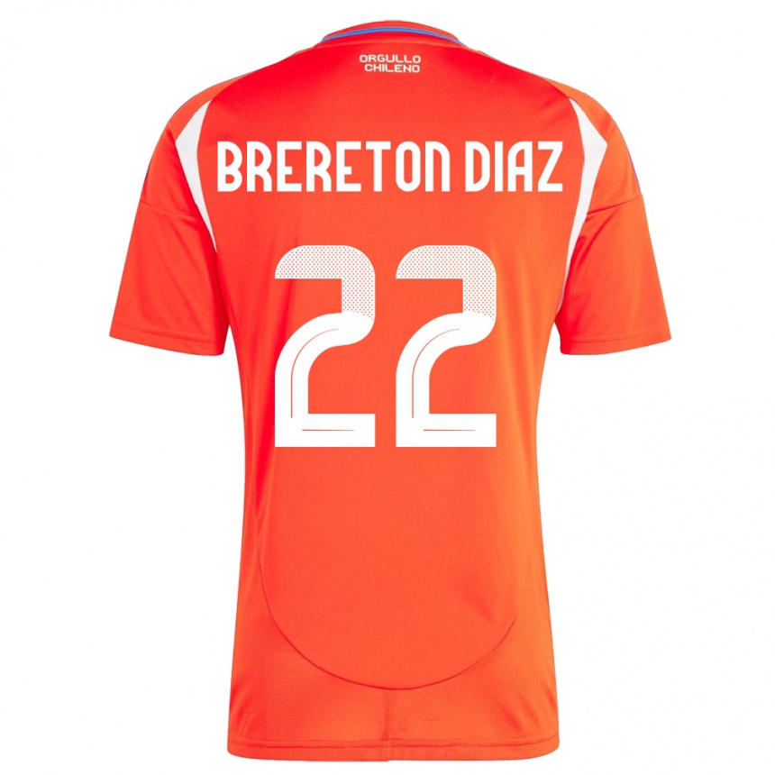 Kids Football Chile Ben Brereton Díaz #22 Red Home Jersey 24-26 T-Shirt Za