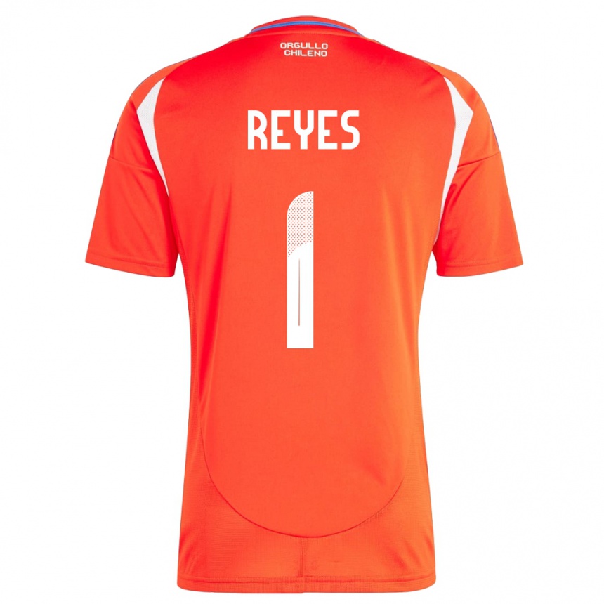 Kids Football Chile Vicente Reyes #1 Red Home Jersey 24-26 T-Shirt Za