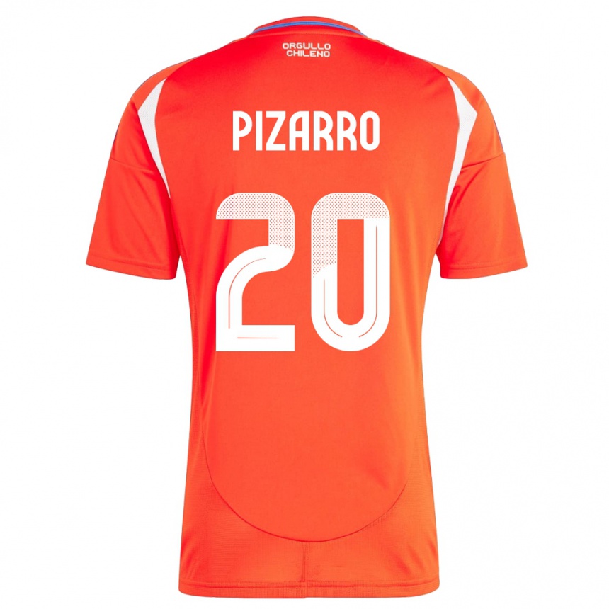 Kids Football Chile Damián Pizarro #20 Red Home Jersey 24-26 T-Shirt Za