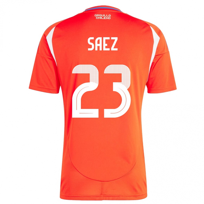 Kids Football Chile Ignacio Sáez #23 Red Home Jersey 24-26 T-Shirt Za