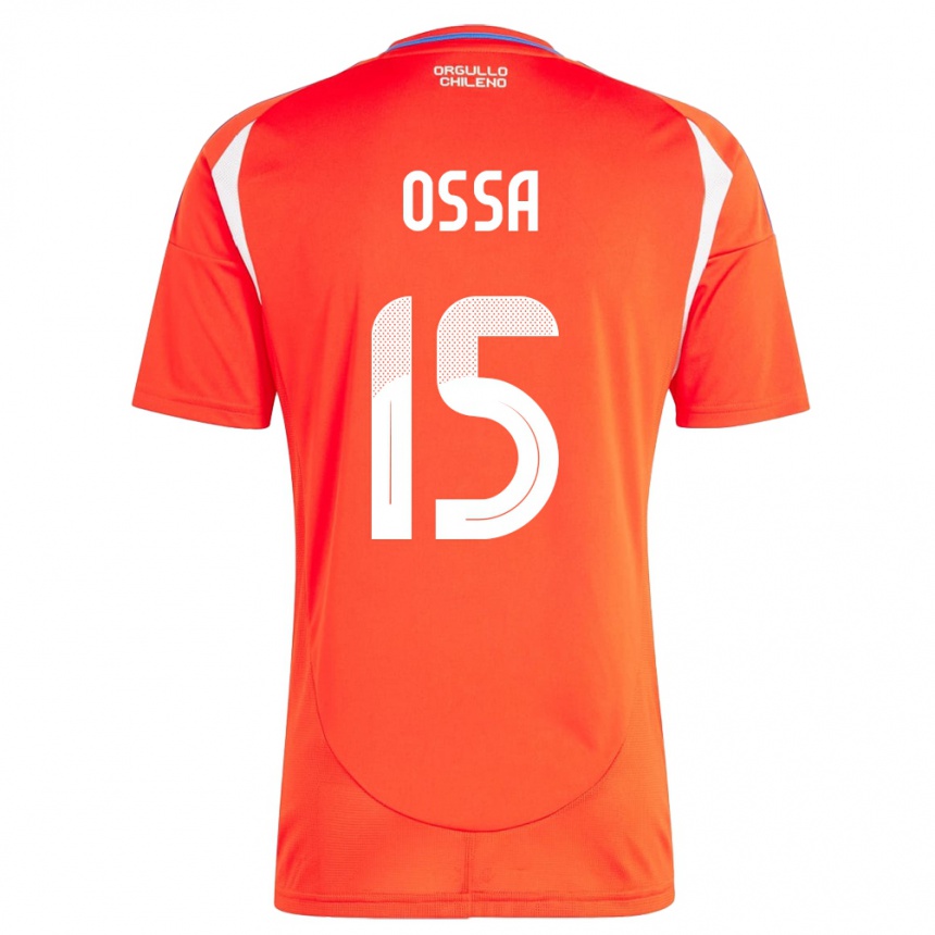 Kids Football Chile Diego Ossa #15 Red Home Jersey 24-26 T-Shirt Za