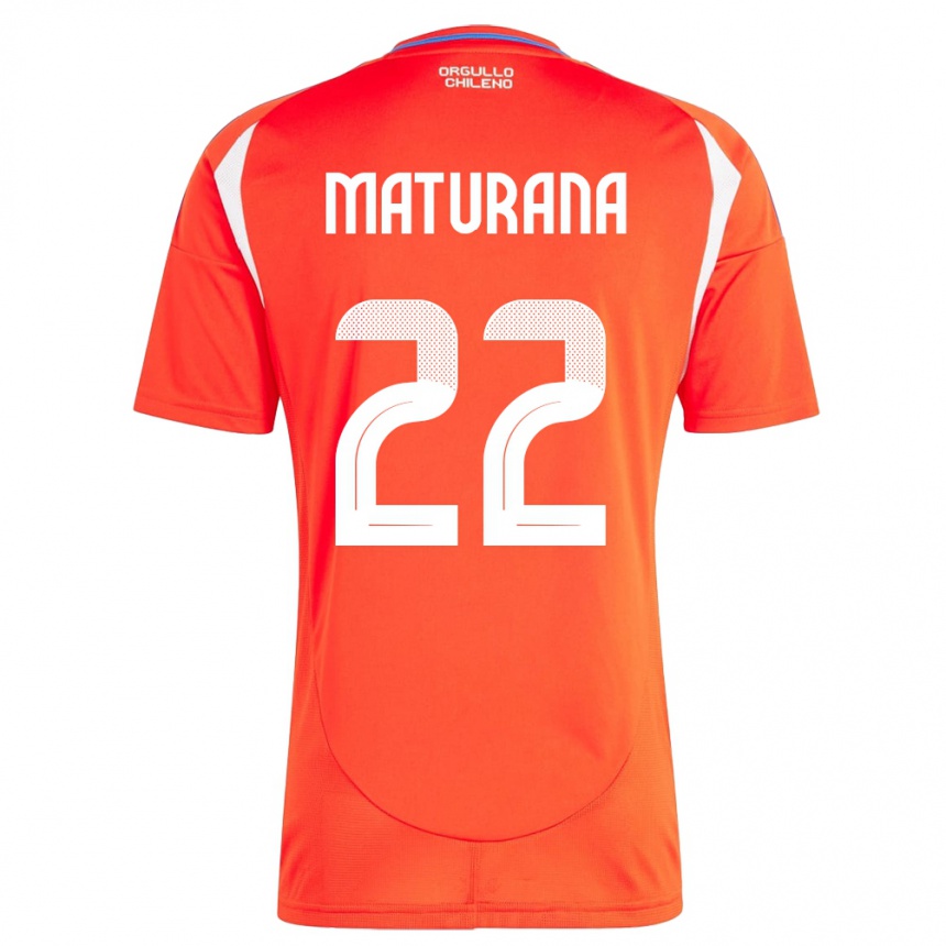 Kids Football Chile Martín Maturana #22 Red Home Jersey 24-26 T-Shirt Za