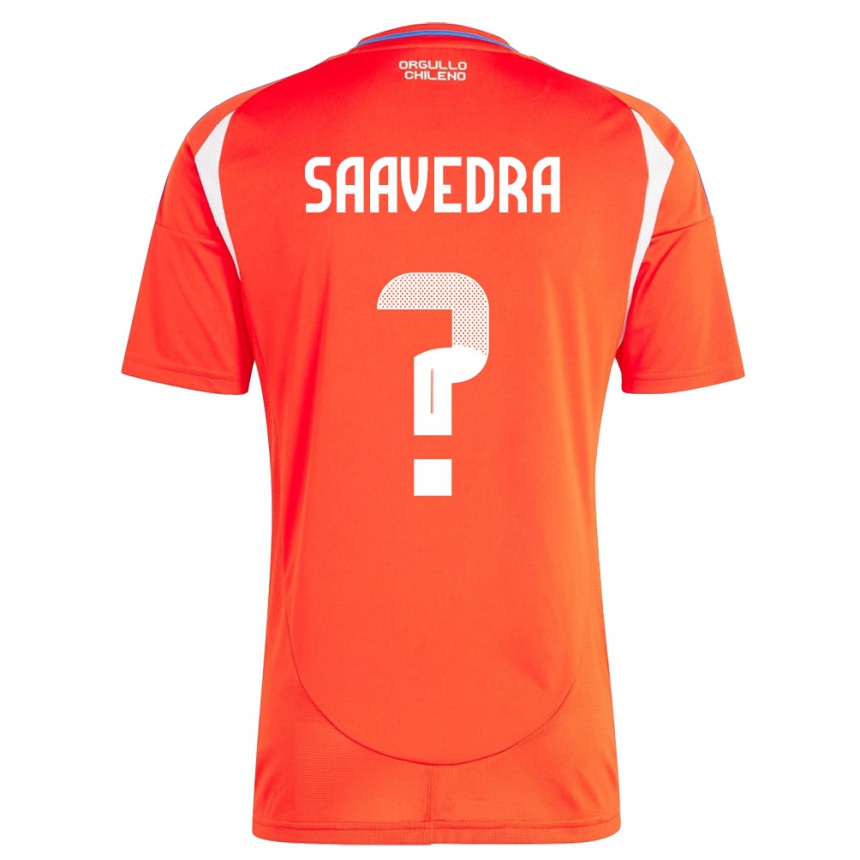 Kids Football Chile Danilo Saavedra #0 Red Home Jersey 24-26 T-Shirt Za