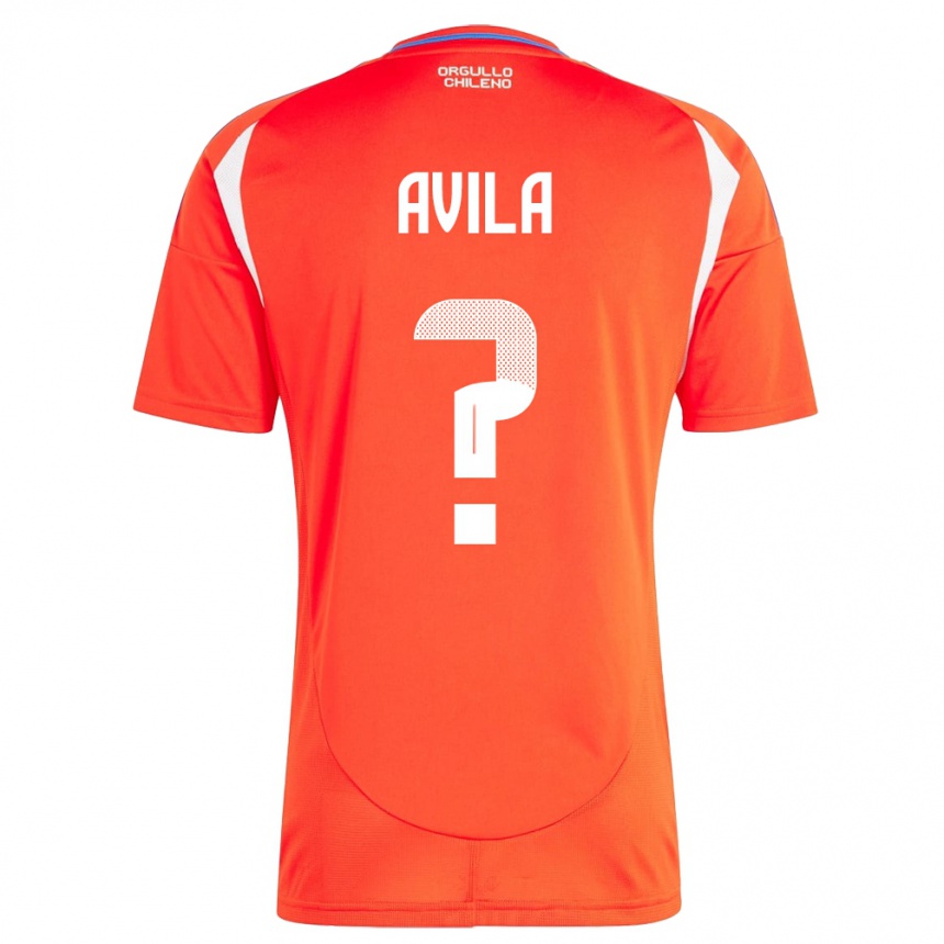 Kids Football Chile Gustavo Ávila #0 Red Home Jersey 24-26 T-Shirt Za