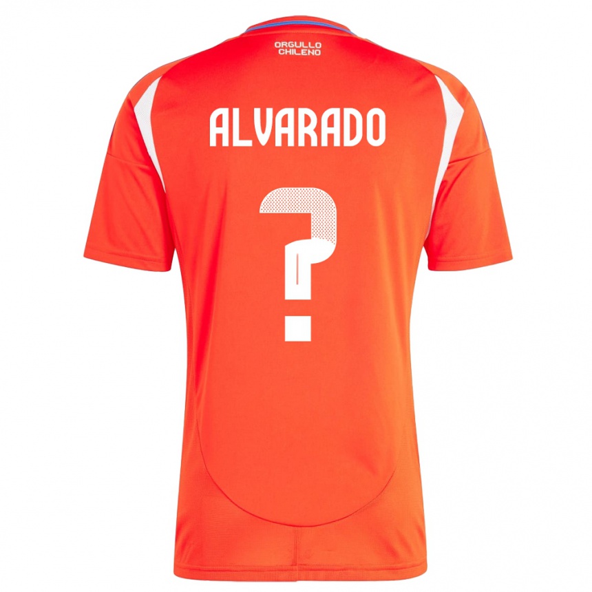 Kids Football Chile José Alvarado #0 Red Home Jersey 24-26 T-Shirt Za