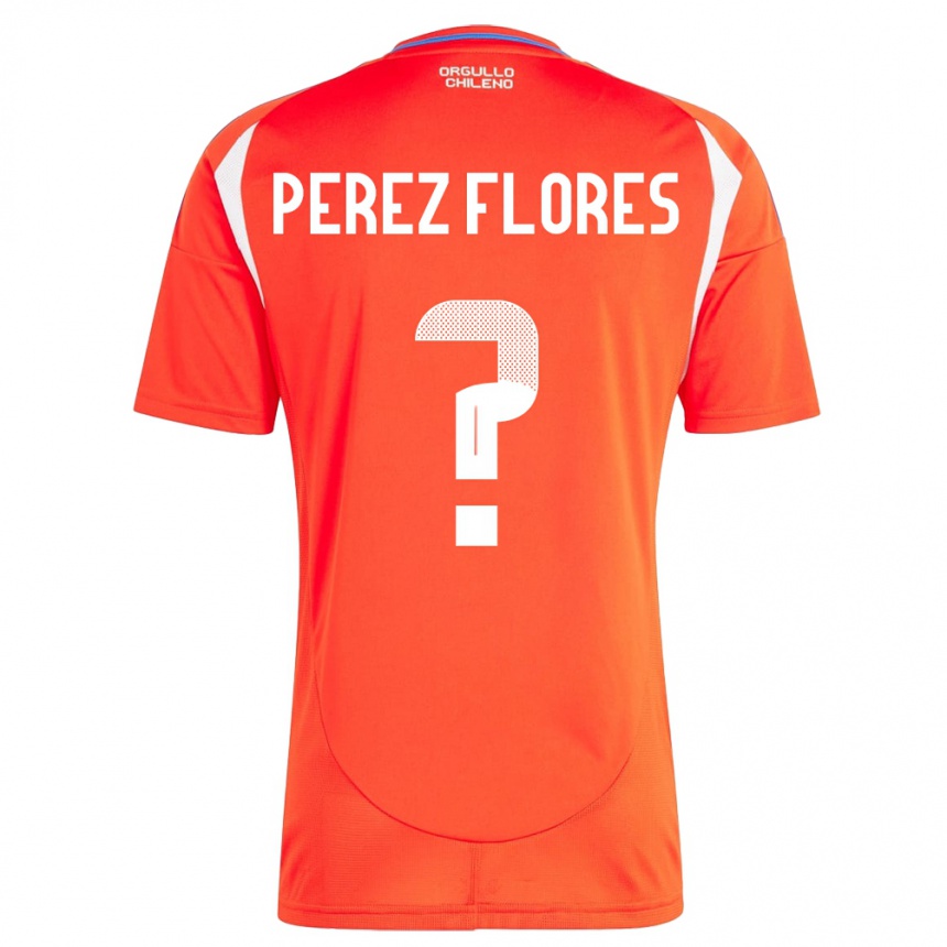 Kids Football Chile Benjamín Pérez Flores #0 Red Home Jersey 24-26 T-Shirt Za