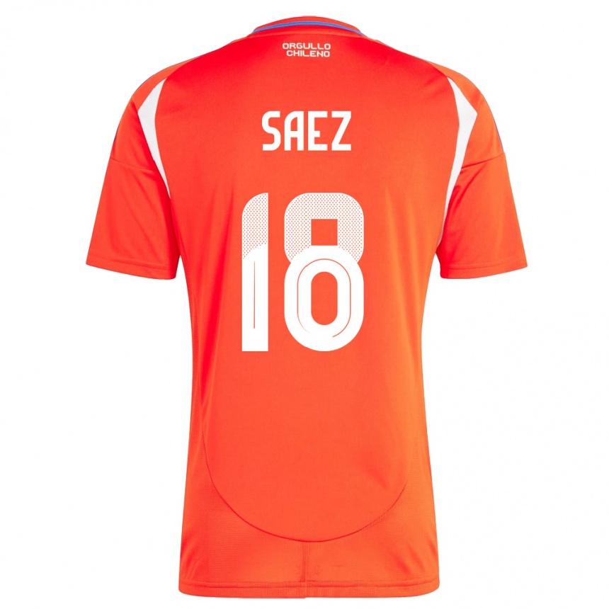 Kids Football Chile Camila Sáez #18 Red Home Jersey 24-26 T-Shirt Za