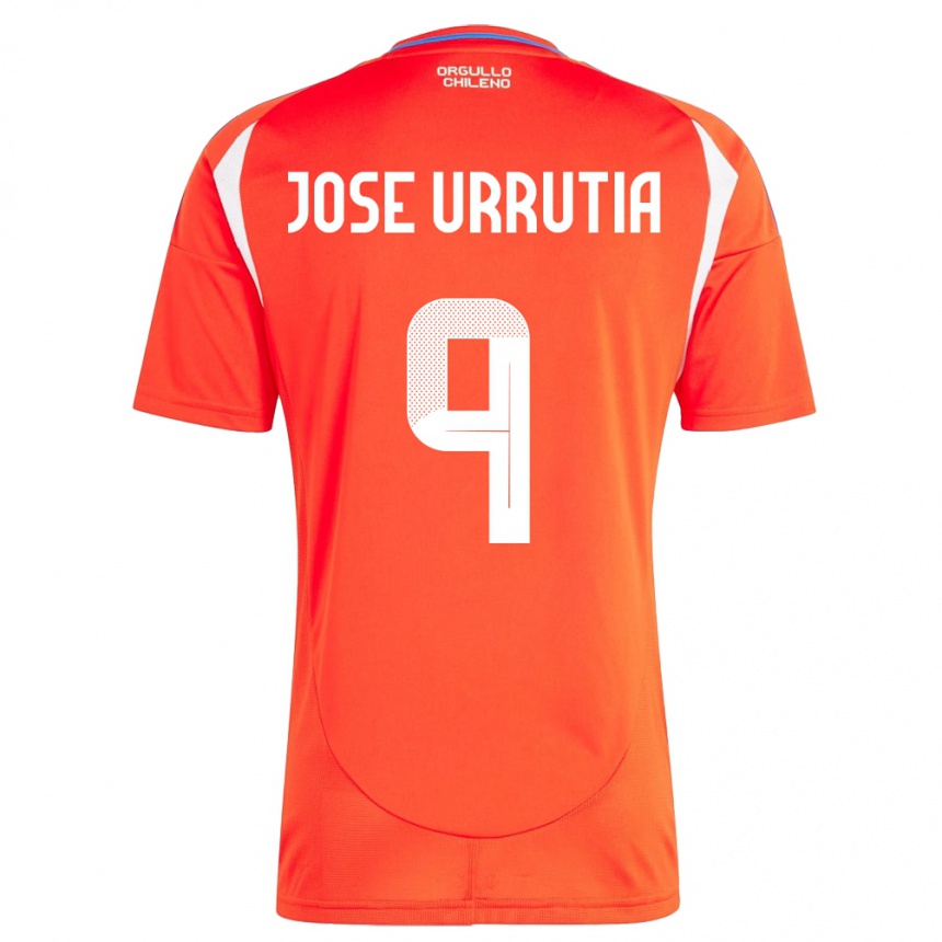 Kids Football Chile María José Urrutia #9 Red Home Jersey 24-26 T-Shirt Za