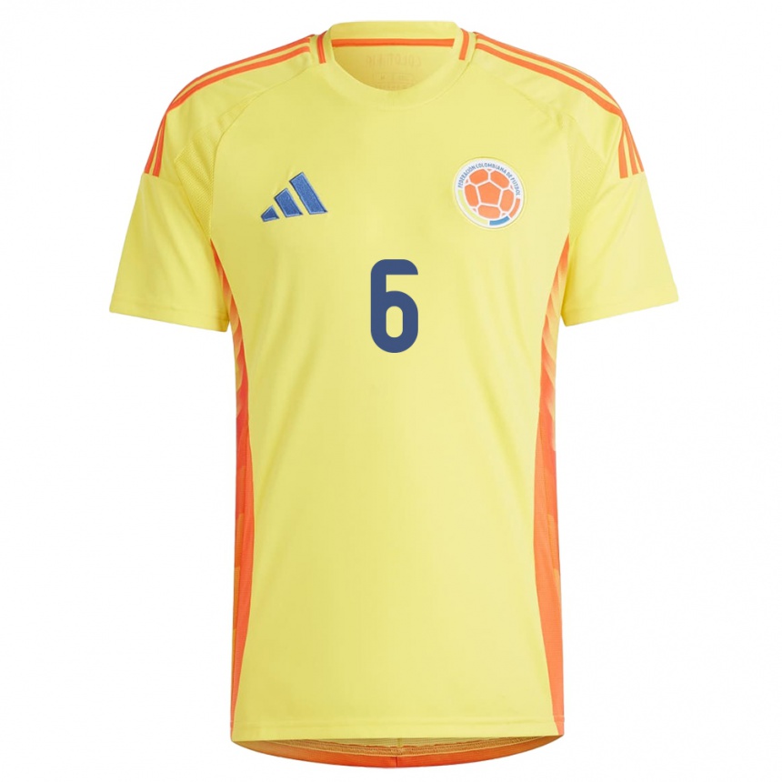 Kids Football Colombia Paula Medina #6 Yellow Home Jersey 24-26 T-Shirt Za