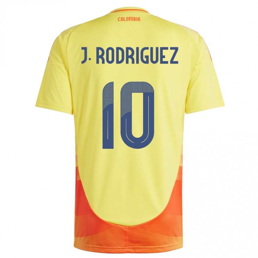 Kids Football Colombia James Rodríguez #10 Yellow Home Jersey 24-26 T-Shirt Za