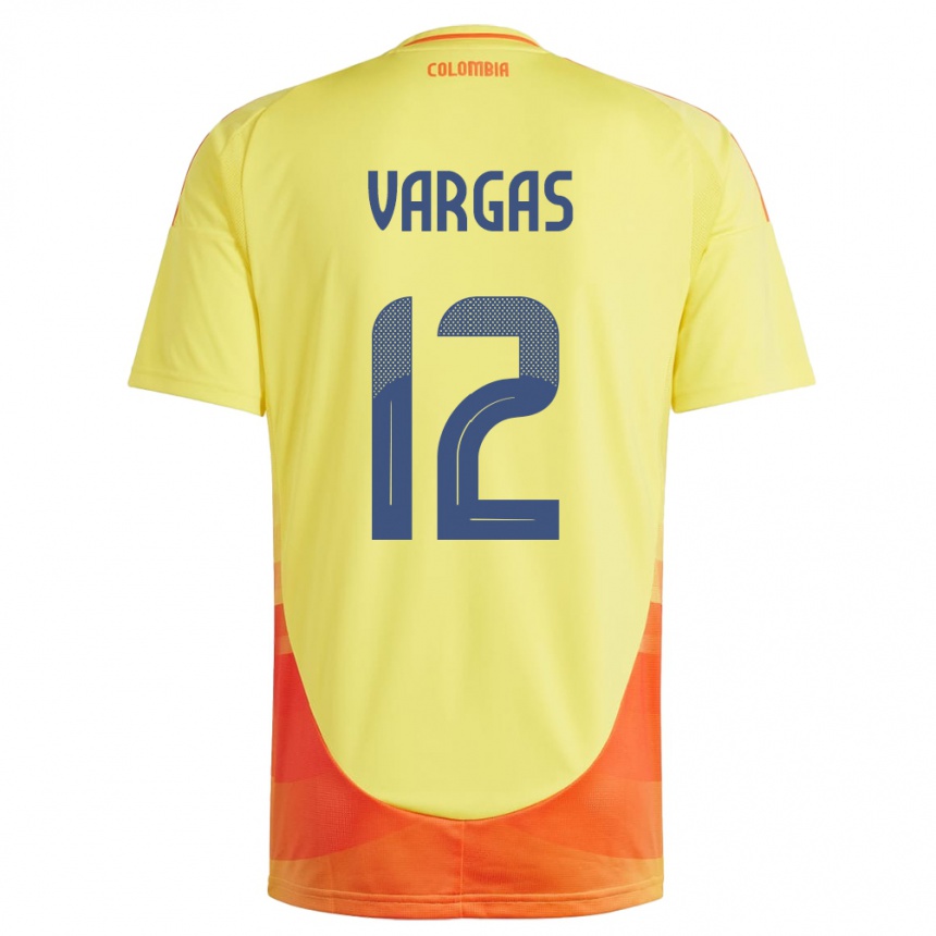 Kids Football Colombia Camilo Vargas #12 Yellow Home Jersey 24-26 T-Shirt Za