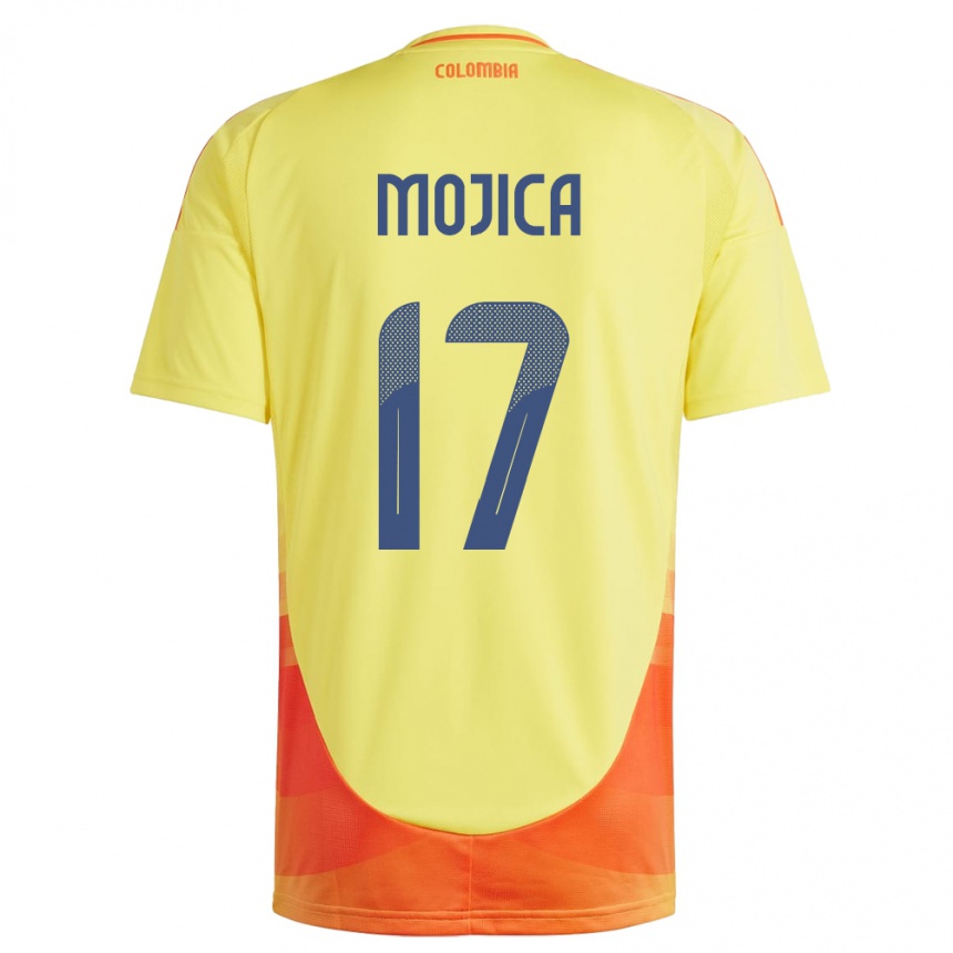 Kids Football Colombia Johan Mojica #17 Yellow Home Jersey 24-26 T-Shirt Za