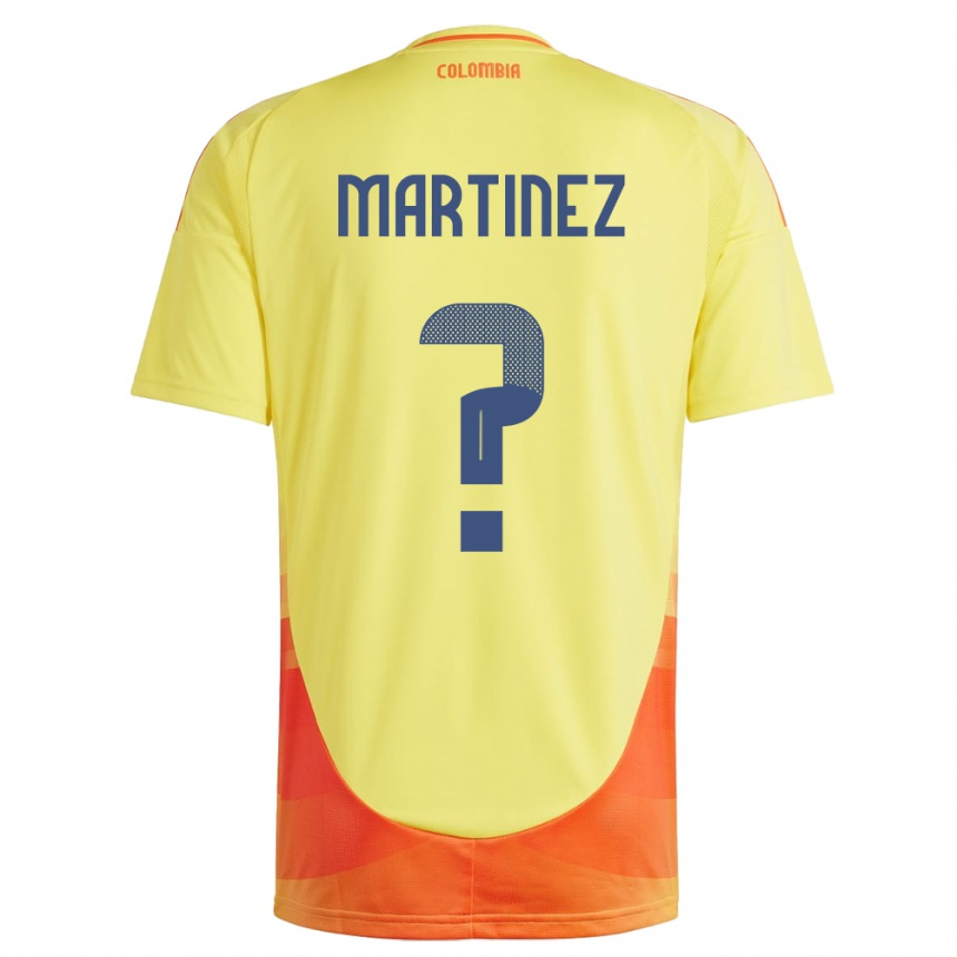 Kids Football Colombia Edwin Martínez #0 Yellow Home Jersey 24-26 T-Shirt Za