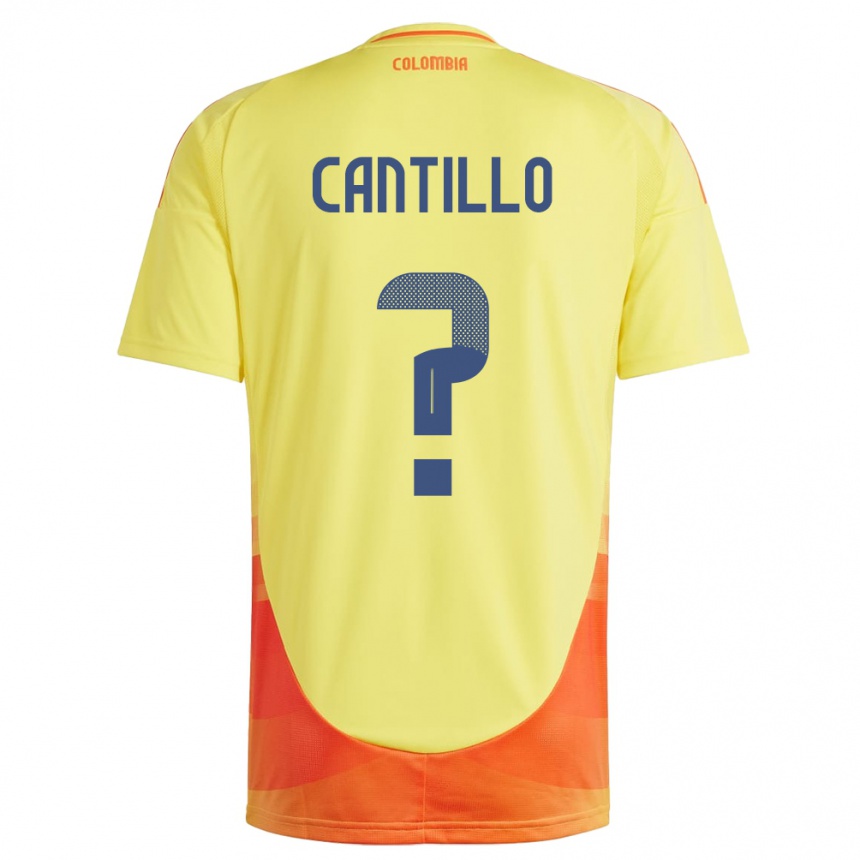 Kids Football Colombia Carlos Cantillo #0 Yellow Home Jersey 24-26 T-Shirt Za