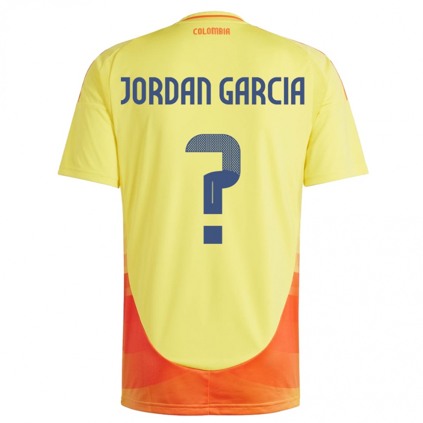 Kids Football Colombia Jordan García #0 Yellow Home Jersey 24-26 T-Shirt Za