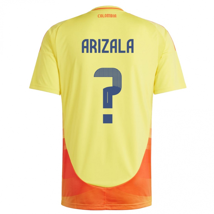 Kids Football Colombia Juan Arizala #0 Yellow Home Jersey 24-26 T-Shirt Za