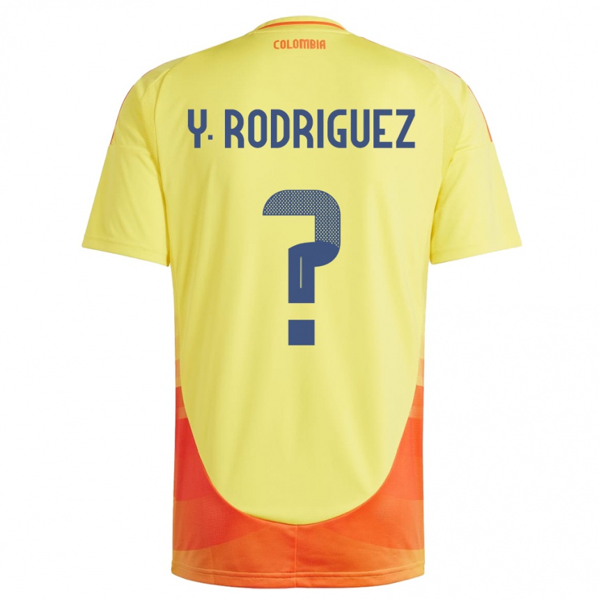 Kids Football Colombia Yefrei Rodríguez #0 Yellow Home Jersey 24-26 T-Shirt Za