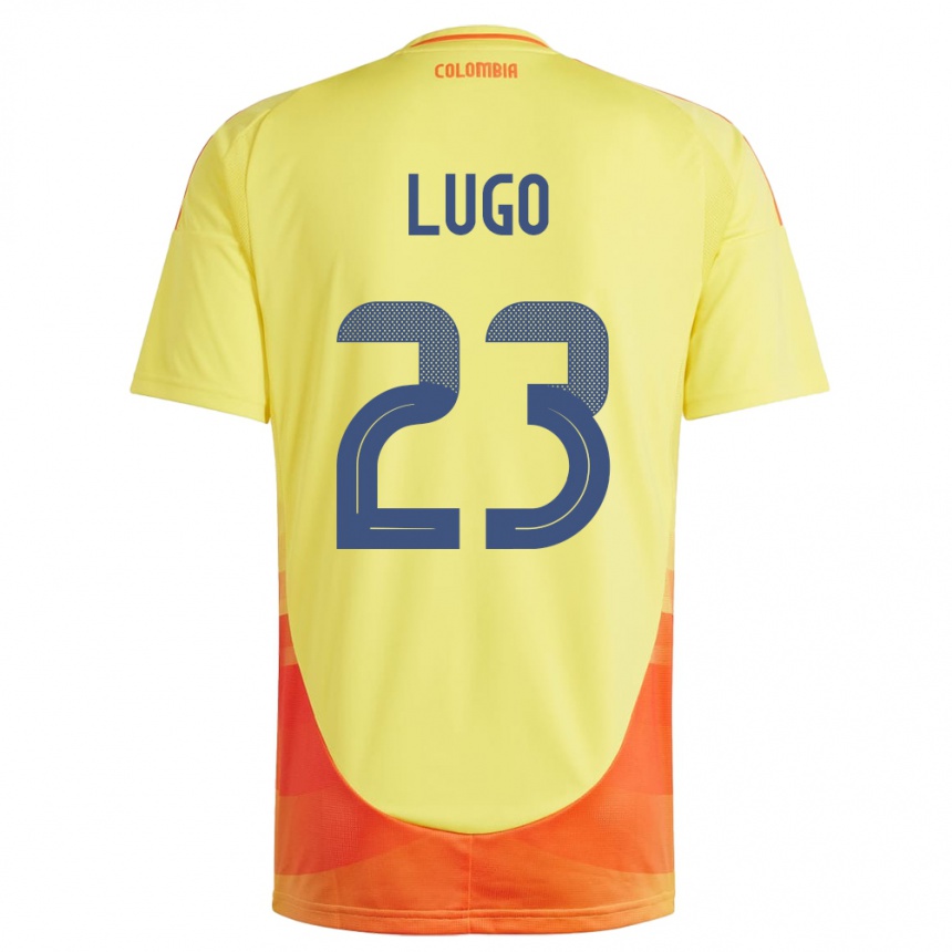 Kids Football Colombia Michelle Lugo #23 Yellow Home Jersey 24-26 T-Shirt Za