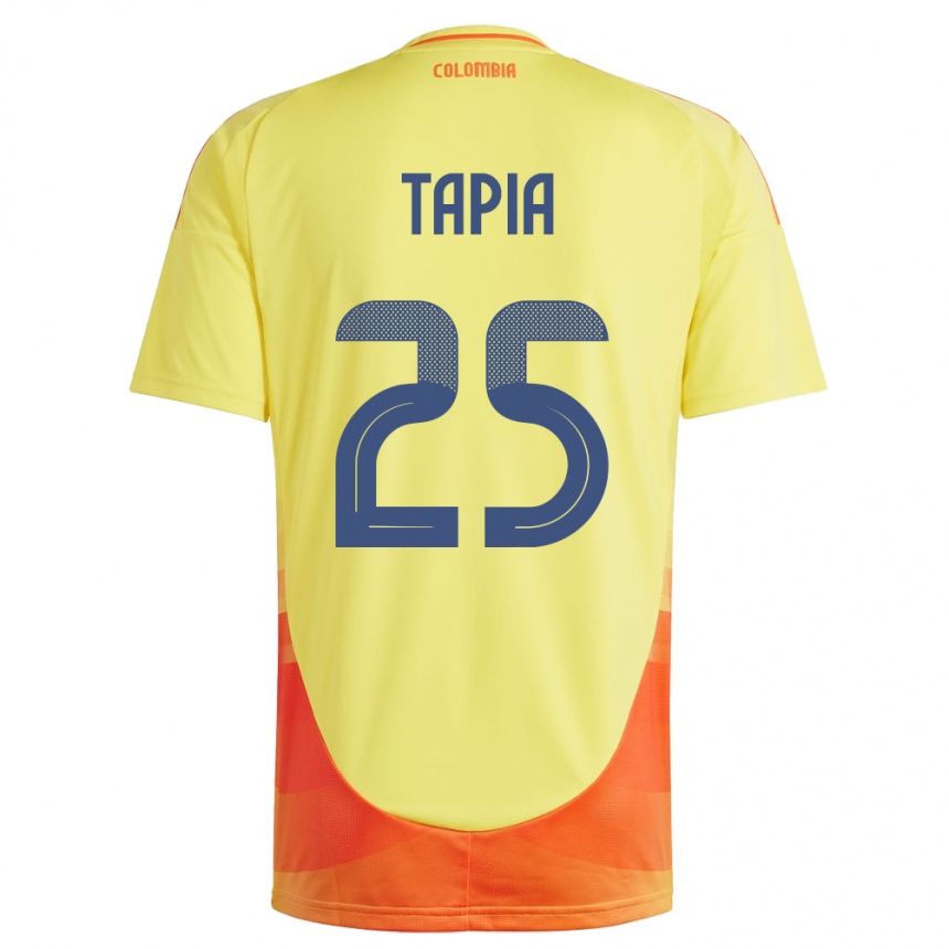 Kids Football Colombia Katherine Tapia #25 Yellow Home Jersey 24-26 T-Shirt Za