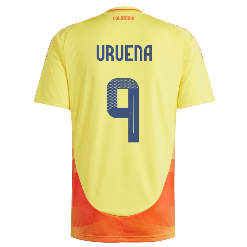 Kids Football Colombia Gabriela Urueña #9 Yellow Home Jersey 24-26 T-Shirt Za