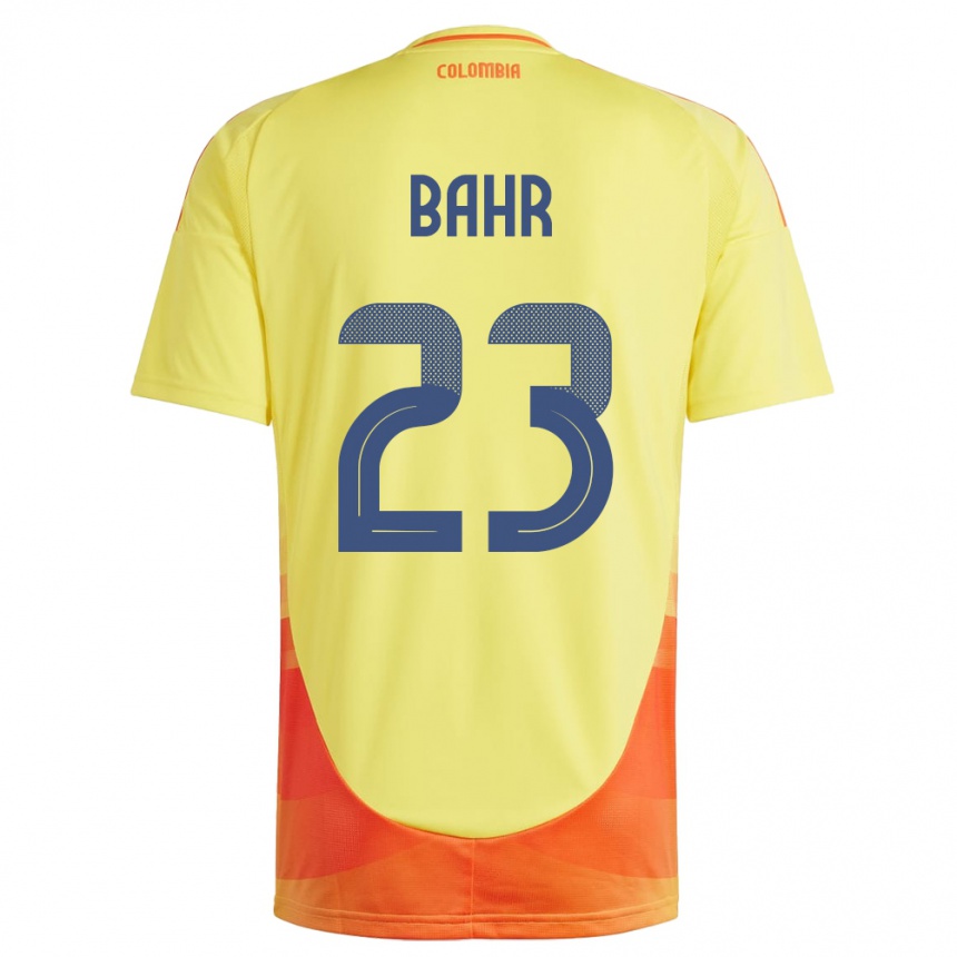 Kids Football Colombia Elexa Bahr #23 Yellow Home Jersey 24-26 T-Shirt Za