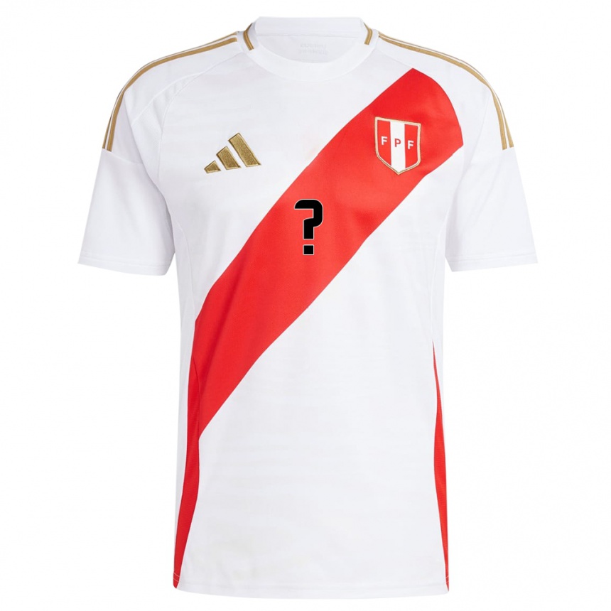 Kids Football Peru José Romero #0 White Home Jersey 24-26 T-Shirt Za