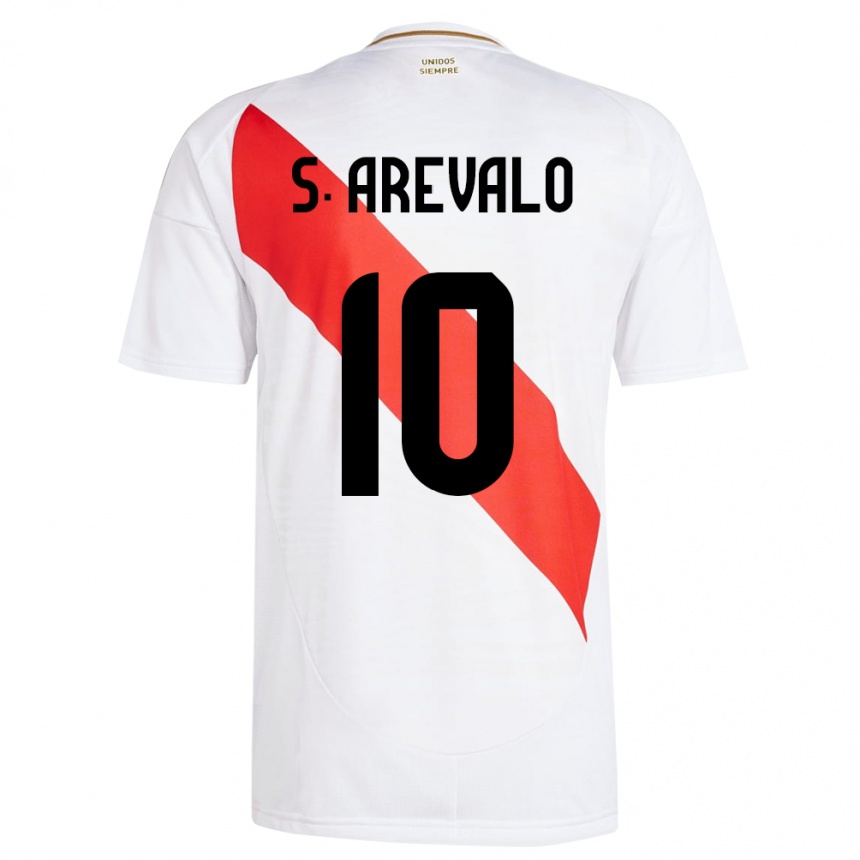 Kids Football Peru Sandra Arévalo #10 White Home Jersey 24-26 T-Shirt Za