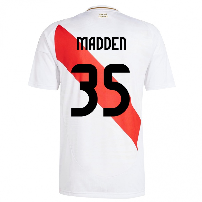 Kids Football Peru Savannah Madden #35 White Home Jersey 24-26 T-Shirt Za