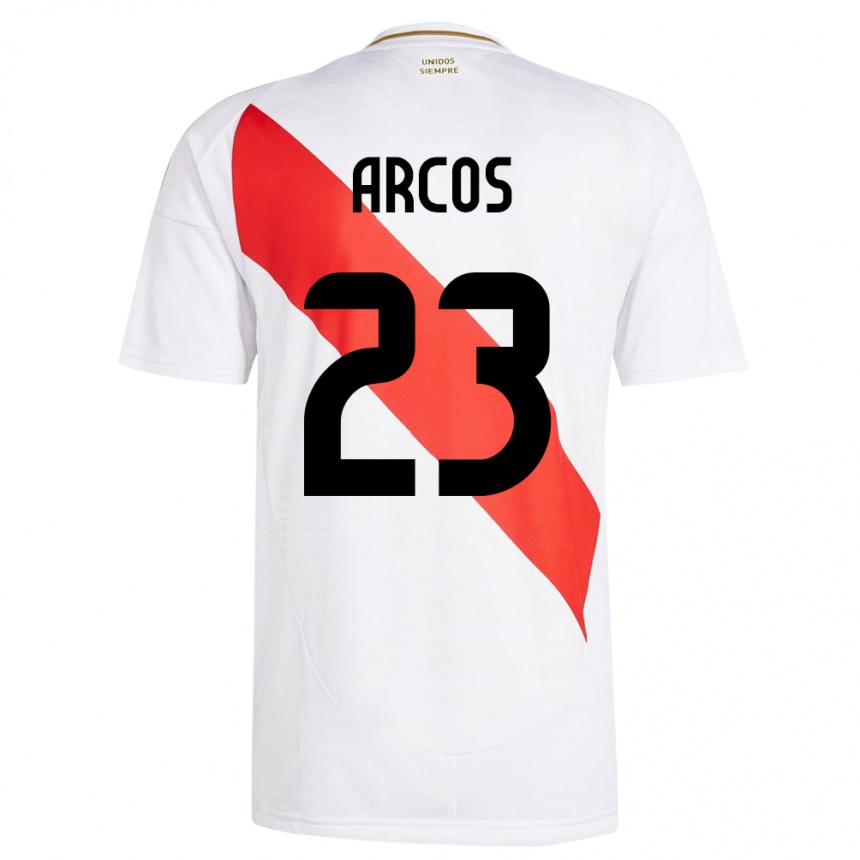 Kids Football Peru Lucía Arcos #23 White Home Jersey 24-26 T-Shirt Za