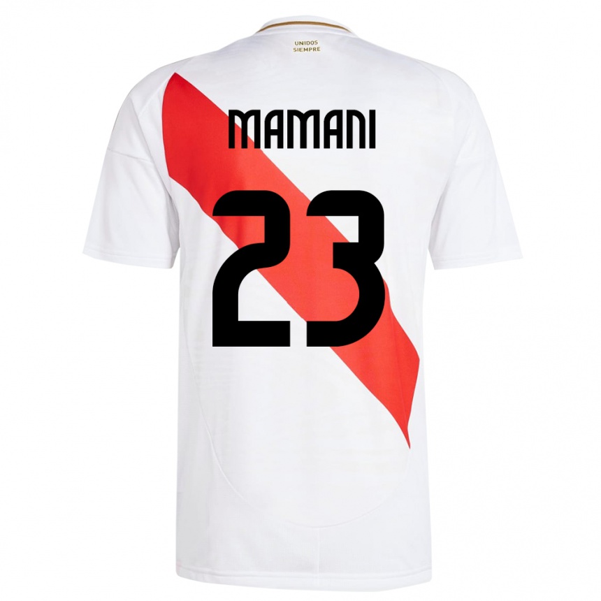 Kids Football Peru Julia Mamani #23 White Home Jersey 24-26 T-Shirt Za